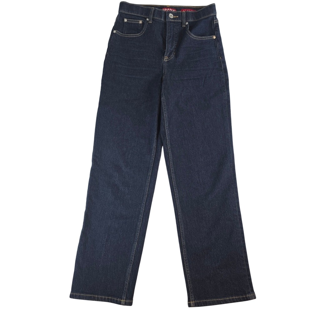 Spanx Womens Small Dark Blue Straight Leg Jeans High Rise‎ Slimming 21837R